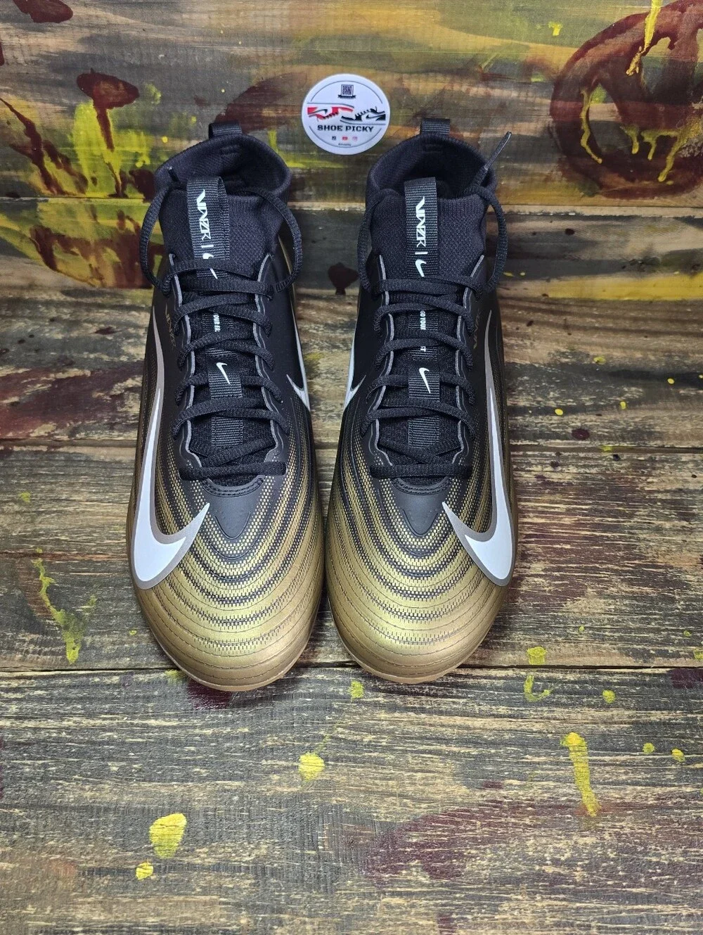 Nike Air Zoom Vapor Pro‎ 1 Football Cleats Black Gold FB3298-003 Men’s Sz 10.5